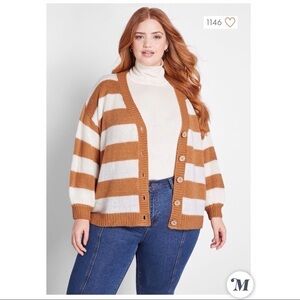 NWT Modcloth Striped Commitment Cardigan